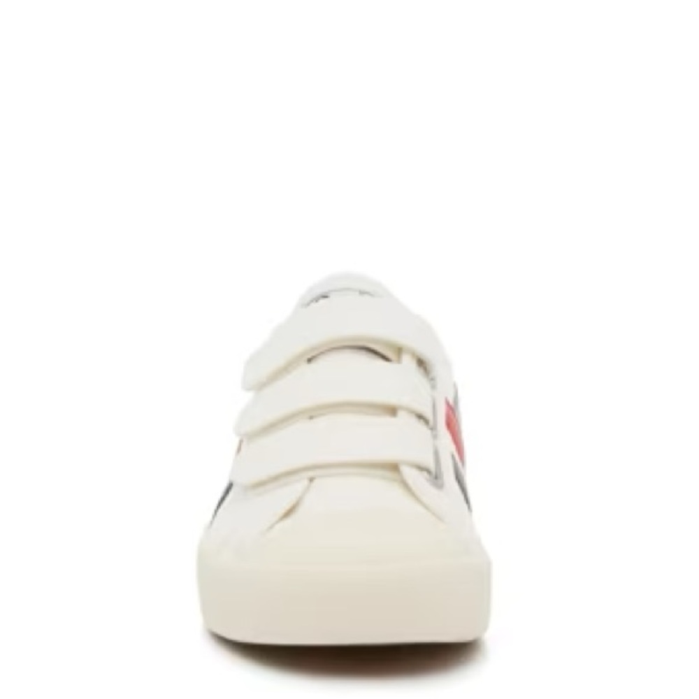 NEW Gola | Navy & Red Striped White Velcro Neutral Canvas Sneakers - Picture 2 of 4